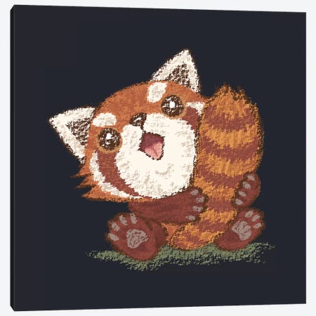 Red Panda Which Holds A Tail Canvas Print #TSG105} by Toru Sanogawa Art Print