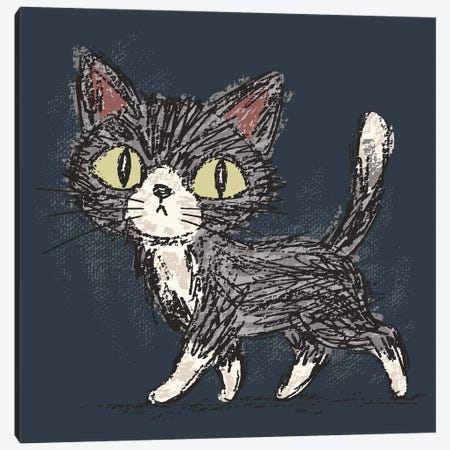 Rough Sketch Of A Cat Canvas Print #TSG108} by Toru Sanogawa Canvas Wall Art