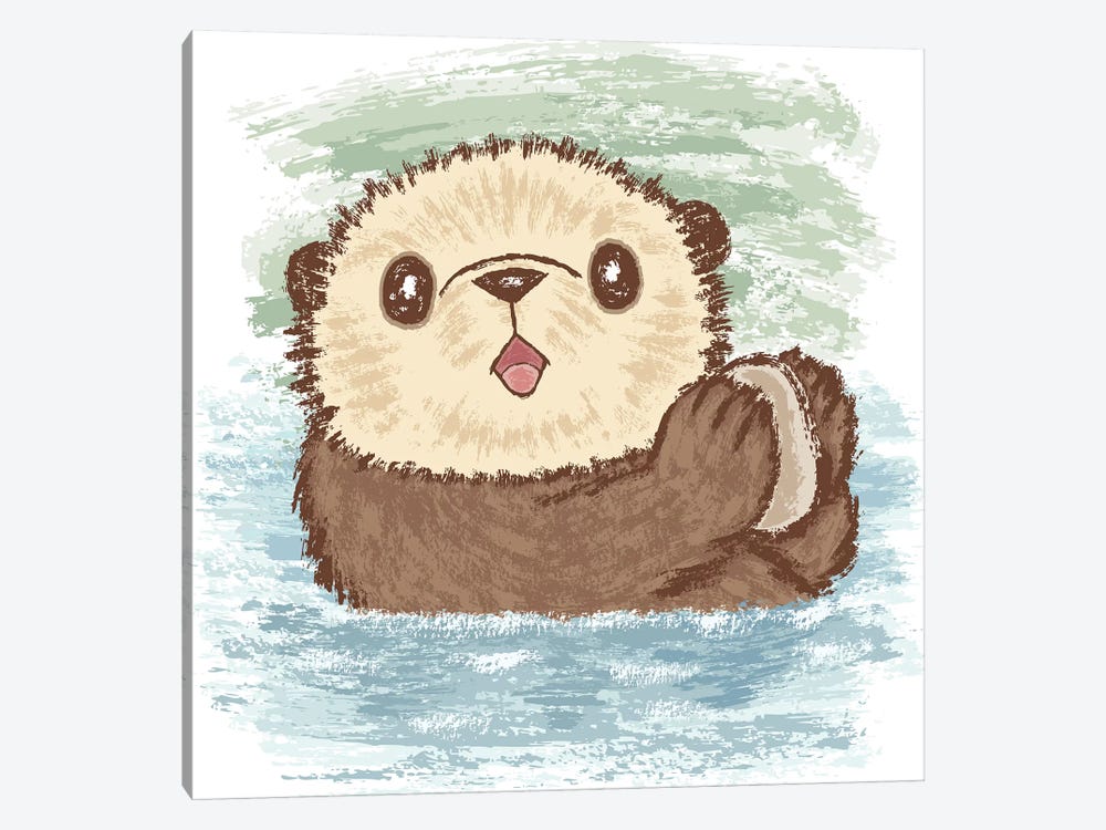 cute sea otters drawing