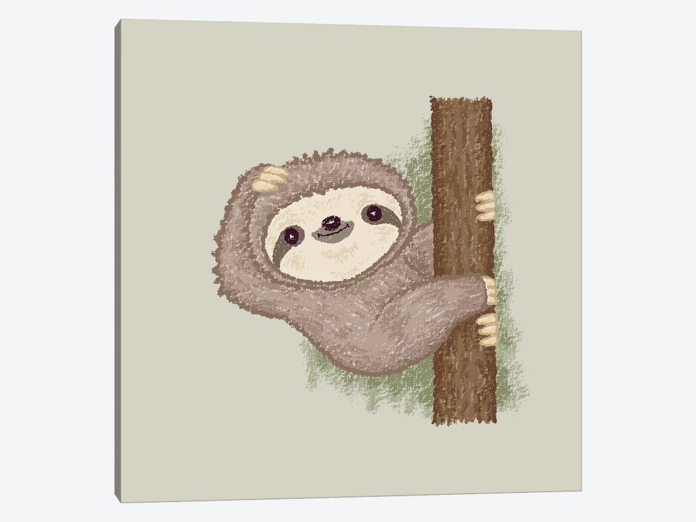 Shy Sloth by Toru Sanogawa 1-piece Canvas Print