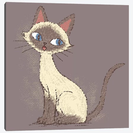 Siamese Cat Sitting Canvas Print #TSG119} by Toru Sanogawa Canvas Print