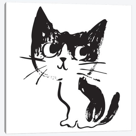 Sketch Of Cat Canvas Print #TSG126} by Toru Sanogawa Canvas Print