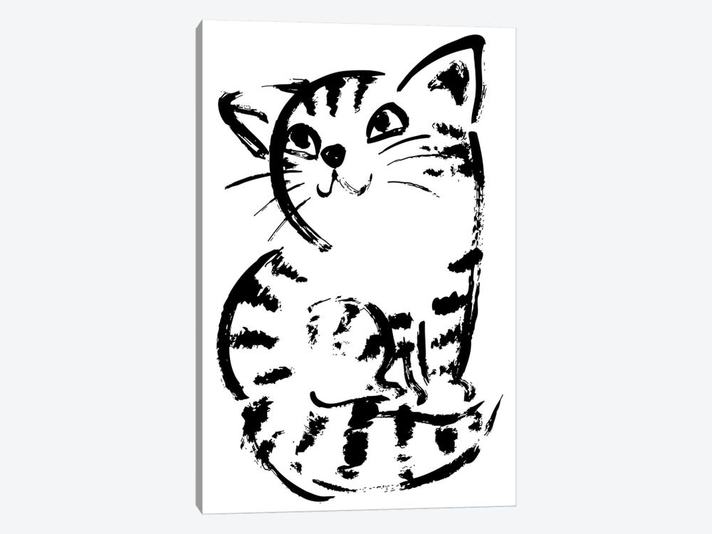 Sketch Of Cat Looks Up by Toru Sanogawa 1-piece Art Print