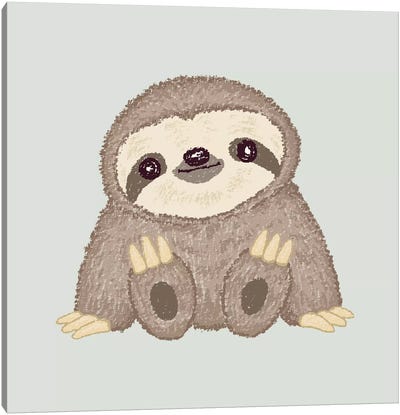 Sloth Canvas Art Print - Toru Sanogawa