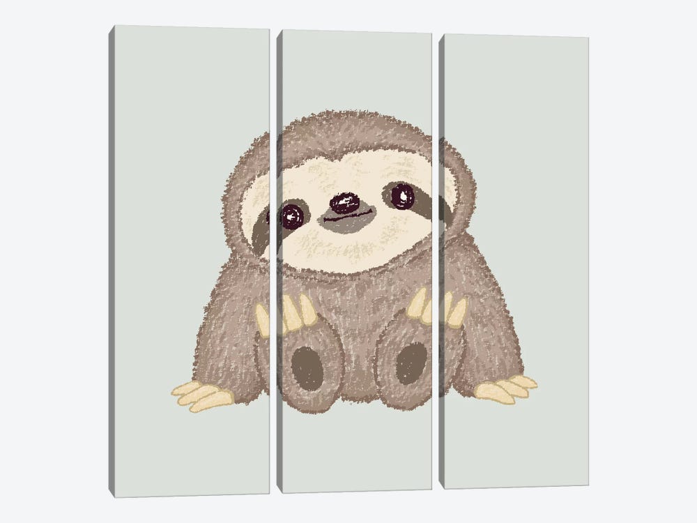 Sloth by Toru Sanogawa 3-piece Canvas Art