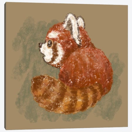 Back View Of Red Panda Canvas Print #TSG181} by Toru Sanogawa Canvas Art