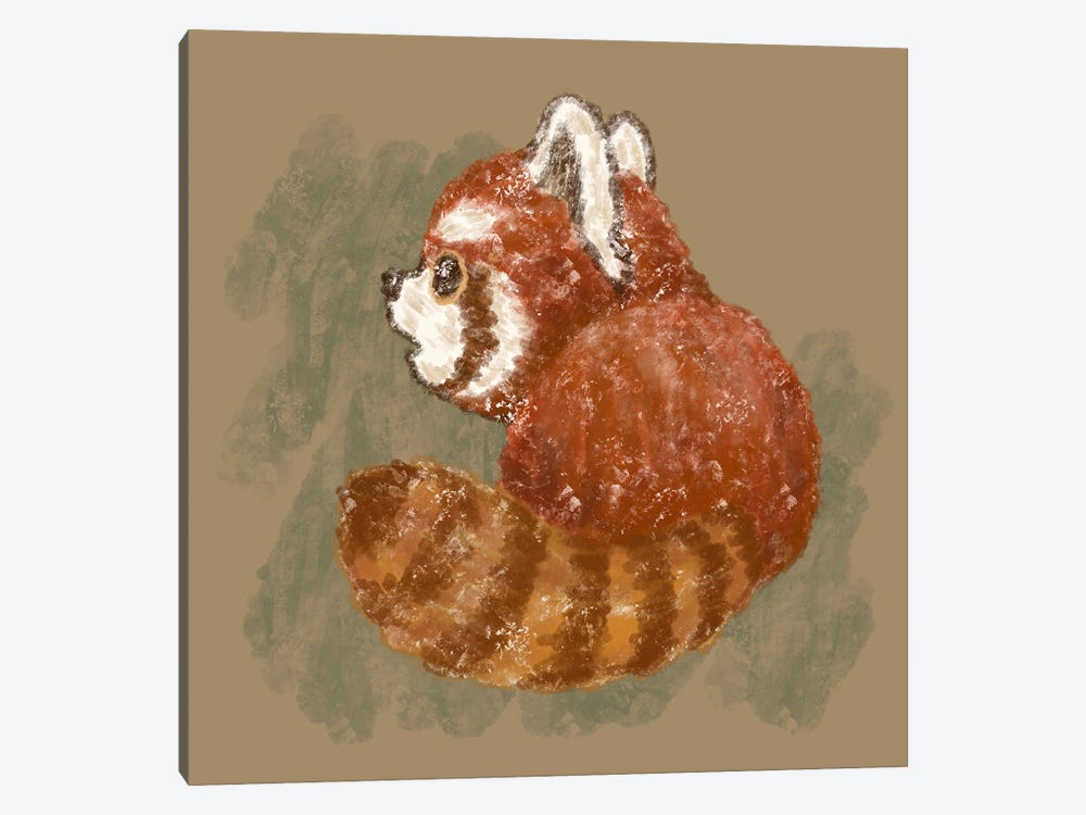 Back View Of Red Panda by Toru Sanogawa 1-piece Art Print