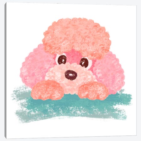 Pink Poodle Canvas Print #TSG190} by Toru Sanogawa Canvas Print