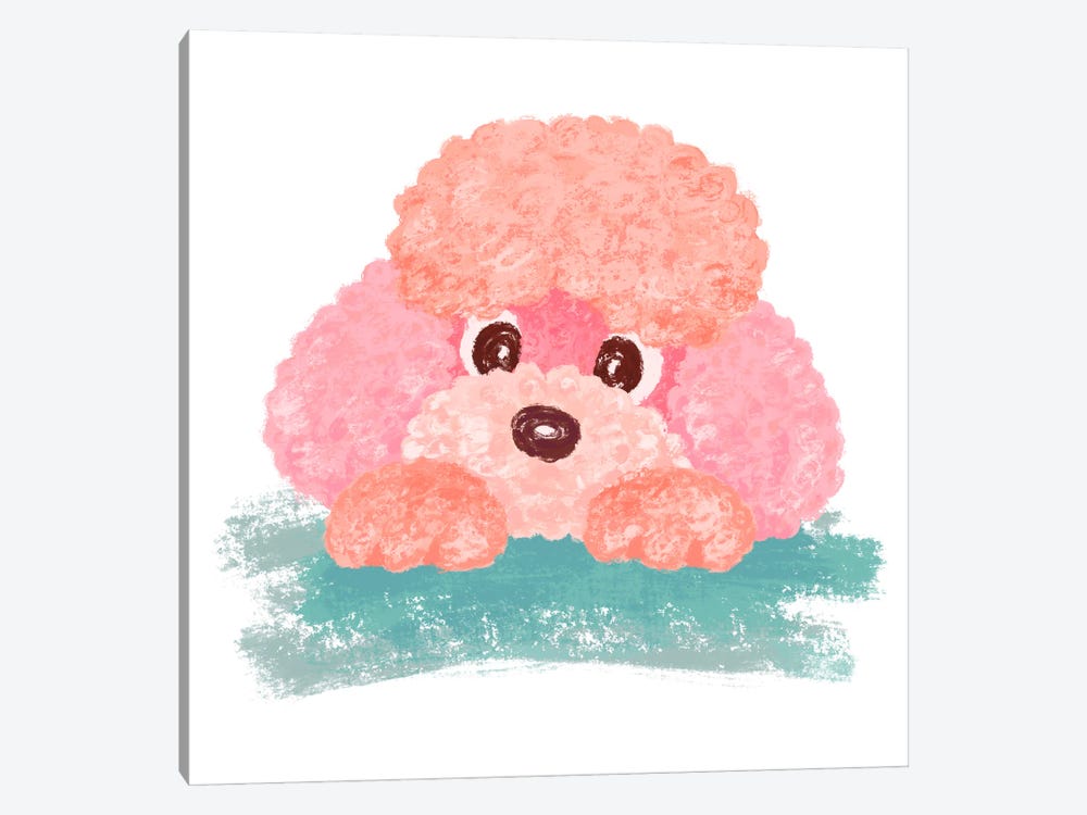 Pink Poodle by Toru Sanogawa 1-piece Canvas Art Print