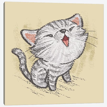 American Short Hair Kitten In A Good Mood Canvas Print #TSG1} by Toru Sanogawa Canvas Print