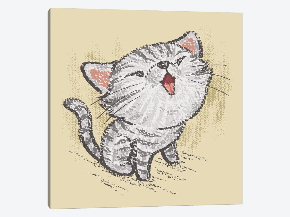 American Short Hair Kitten In A Good Mood by Toru Sanogawa 1-piece Canvas Wall Art