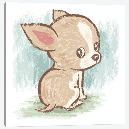 Chihuahua Look Back Canvas Print #TSG30} by Toru Sanogawa Canvas Artwork