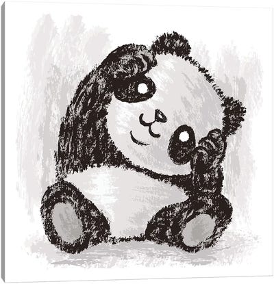 Cute Panda Canvas Art Print - Toru Sanogawa