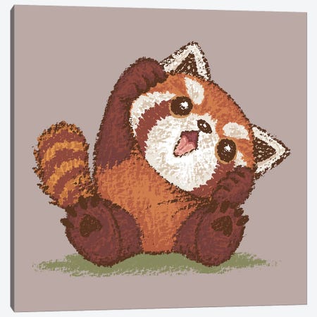 Cute Red Panda Canvas Print #TSG45} by Toru Sanogawa Canvas Wall Art