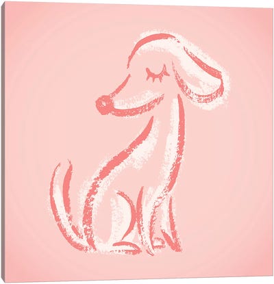 Dog Gentle Canvas Art Print - Toru Sanogawa