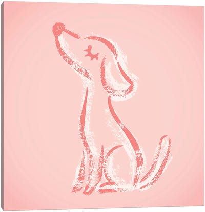 Dog Sketch Canvas Art Print - Toru Sanogawa