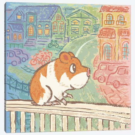 Hamster On Fence Canvas Print #TSG54} by Toru Sanogawa Canvas Print