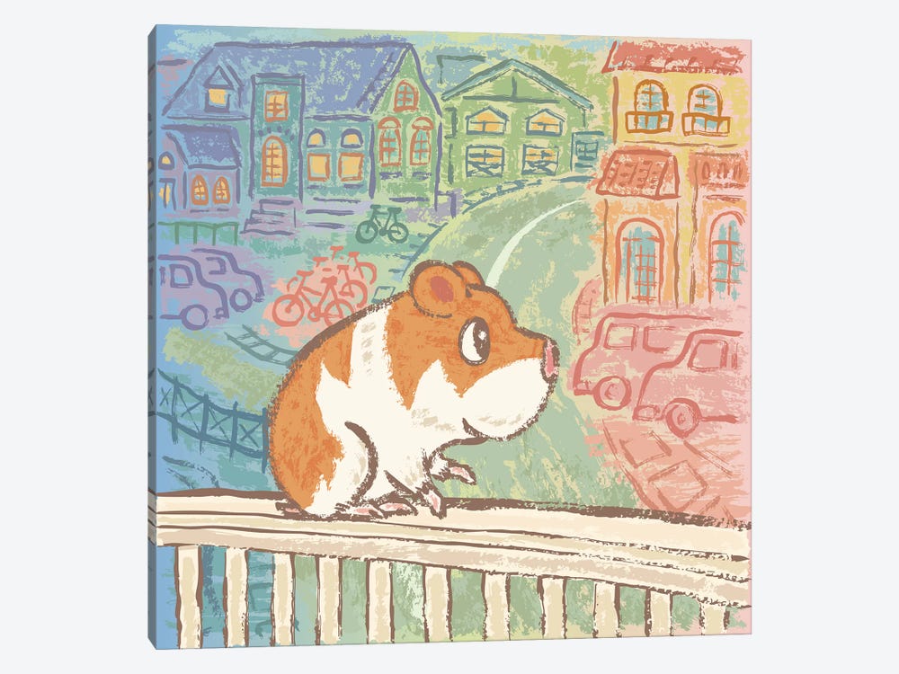Hamster On Fence by Toru Sanogawa 1-piece Canvas Wall Art