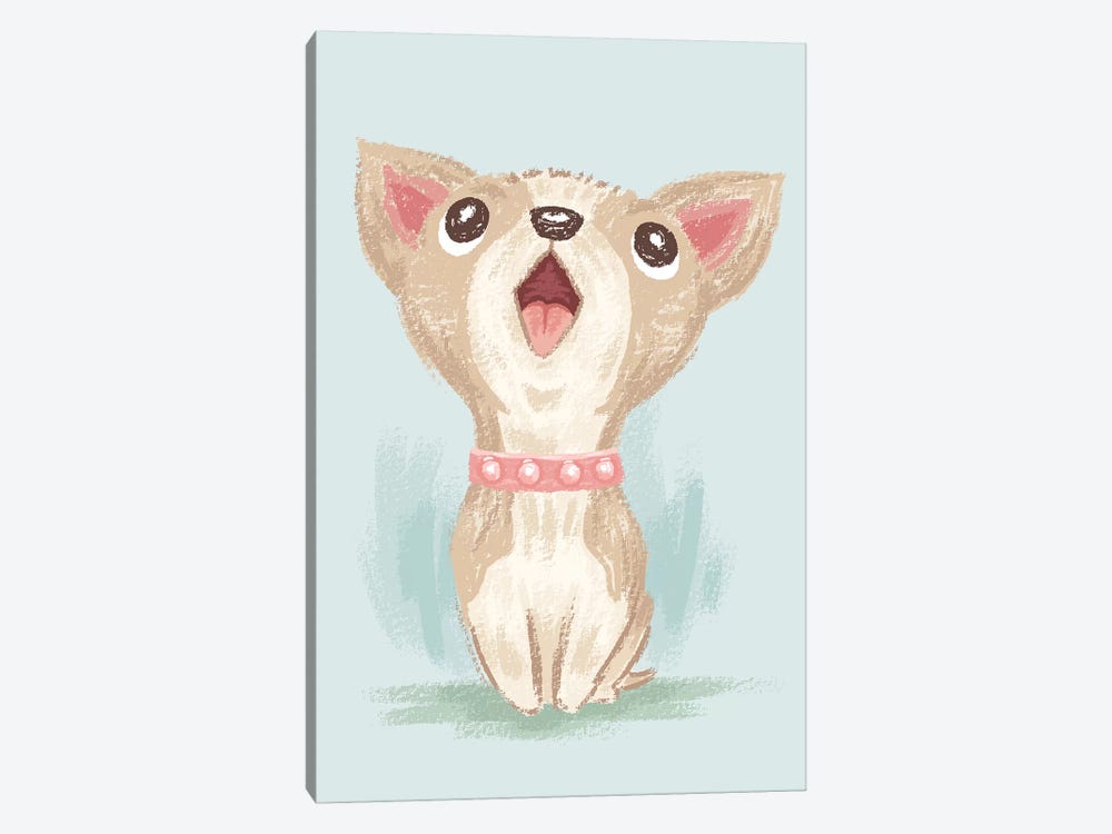 Happy Chihuahua Sitting by Toru Sanogawa 1-piece Canvas Art Print