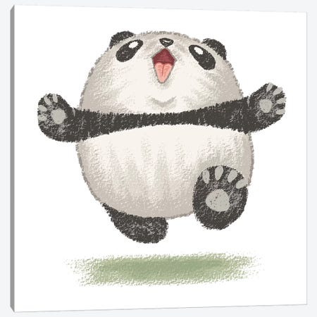 Happy Panda Canvas Print #TSG56} by Toru Sanogawa Canvas Print