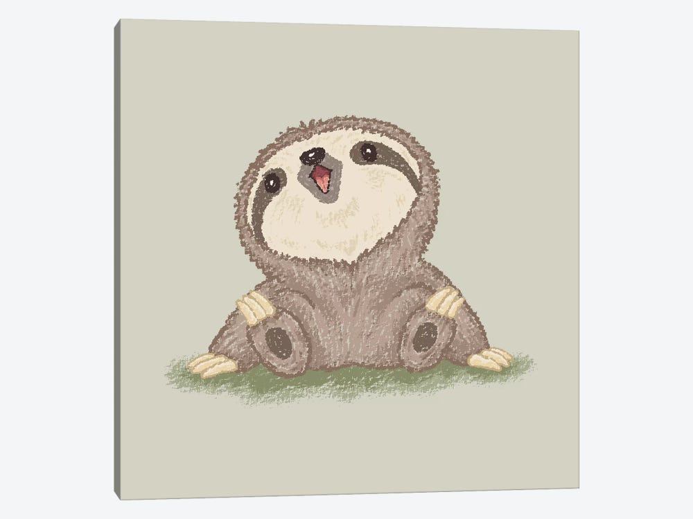 Happy Sloth by Toru Sanogawa 1-piece Art Print
