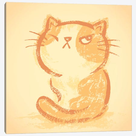 Impudent Cat Bad Mood Canvas Print #TSG67} by Toru Sanogawa Canvas Art