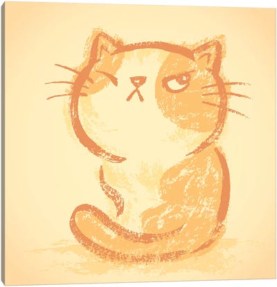 Impudent Cat Bad Mood Canvas Art Print - Toru Sanogawa