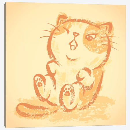 Impudent Cat Frolics Canvas Print #TSG69} by Toru Sanogawa Canvas Art Print