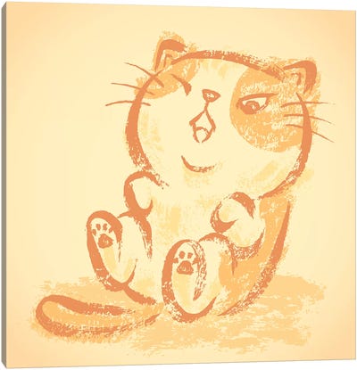 Impudent Cat Frolics Canvas Art Print - Toru Sanogawa