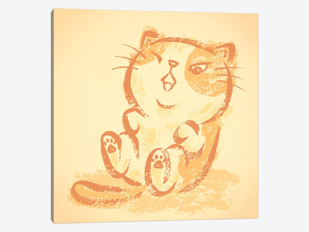 Impudent Cat Frolics by Toru Sanogawa 1-piece Canvas Art