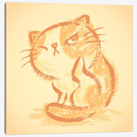 Impudent Cat Itchy Canvas Print #TSG71} by Toru Sanogawa Canvas Wall Art