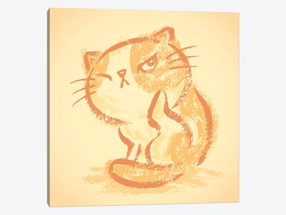 Impudent Cat Itchy by Toru Sanogawa 1-piece Canvas Art Print