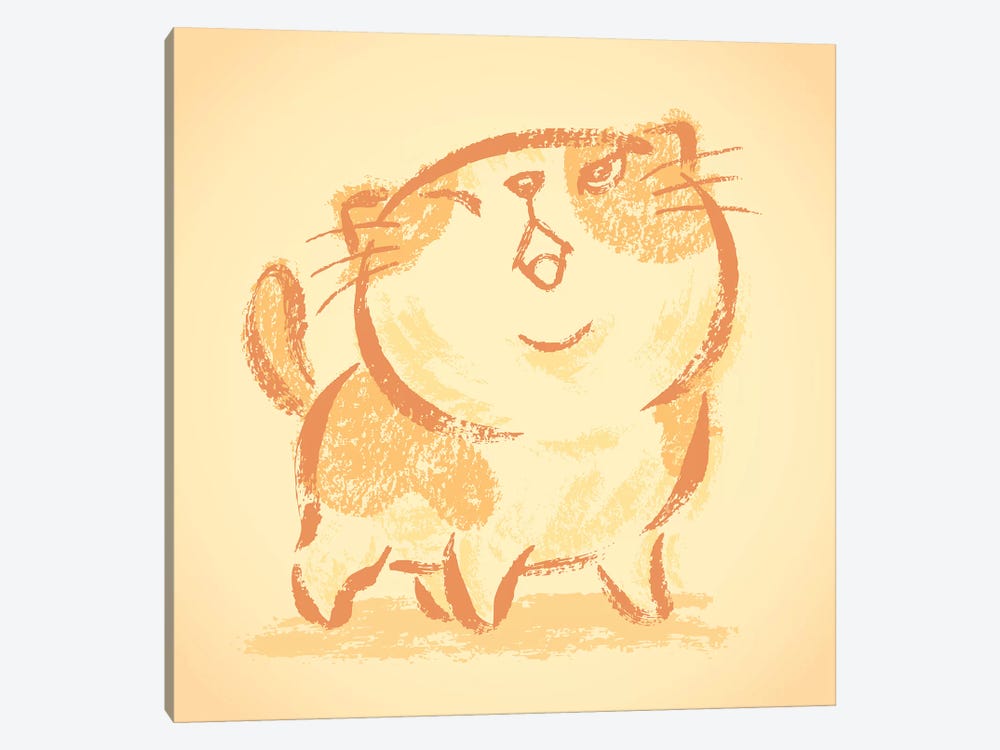 Impudent Cat Looks Up by Toru Sanogawa 1-piece Canvas Art Print