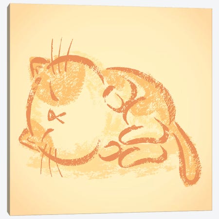 Impudent Cat Sleeping Canvas Print #TSG75} by Toru Sanogawa Canvas Print