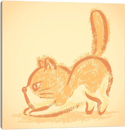 Impudent Cat Stretch Canvas Art Print - Toru Sanogawa