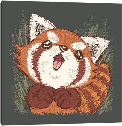 Joy Of Red Panda Canvas Art Print - Red Panda Art