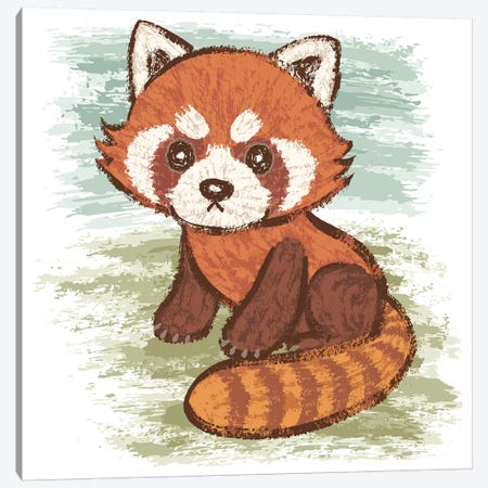Red Panda Canvas Print #TSG96} by Toru Sanogawa Art Print