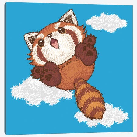 Red Panda Jump Canvas Print #TSG98} by Toru Sanogawa Canvas Art