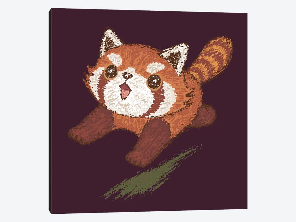 Red Panda Running by Toru Sanogawa 1-piece Art Print