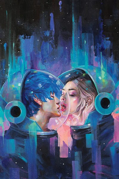 Spherical Love in the Void by Eva Gamayun framed wall art