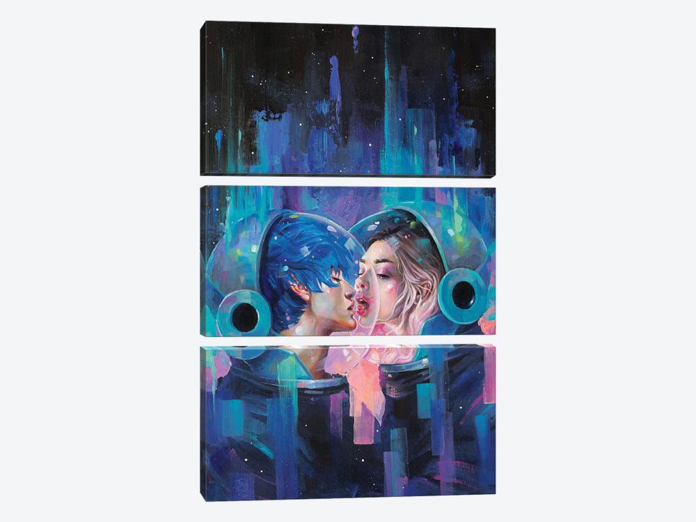 Spherical Love in the Void by Eva Gamayun 3-piece Canvas Print