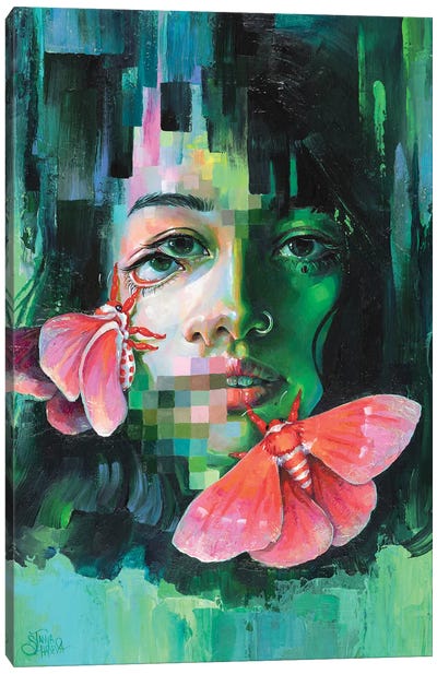 Chroma Key Canvas Art Print - Psychedelic & Trippy Art