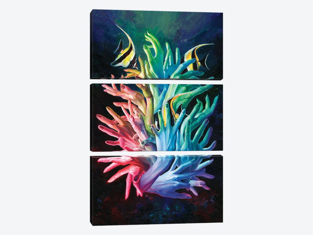 Ontology of Touch by Eva Gamayun 3-piece Canvas Art Print