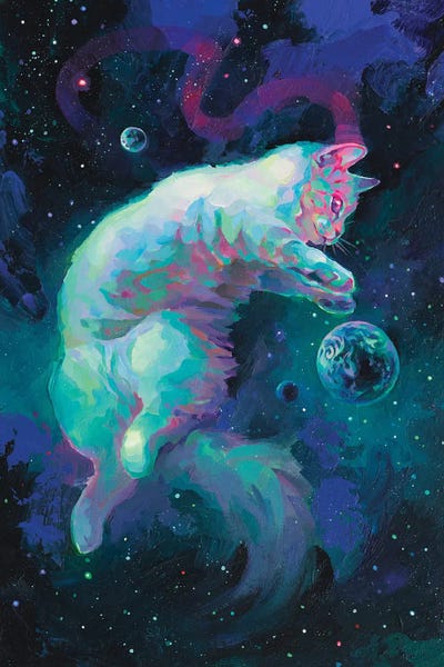 Demeowurge by Eva Gamayun framed canvas print