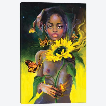 Supermassive Sunflower Canvas Print #TSH113} by Eva Gamayun Canvas Print