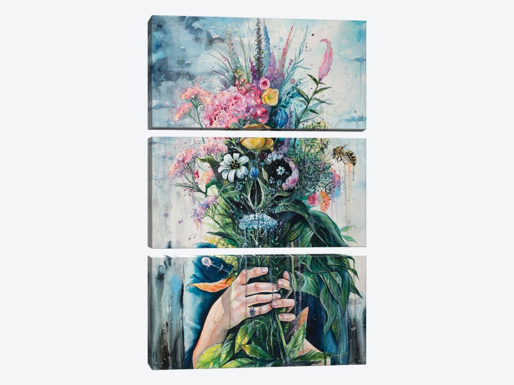 The Last Flowers by Eva Gamayun 3-piece Canvas Art Print