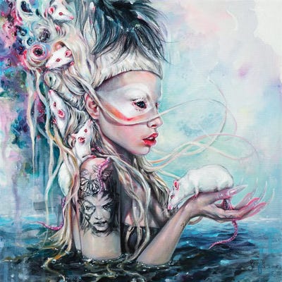 Yolandi The Rat Mistress by Tanya Shatseva metal wall art