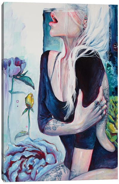 Her Garden Canvas Art Print - Erotic Art