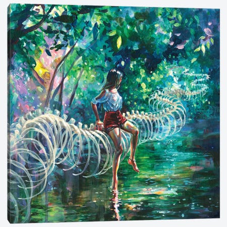 Dopamine Jungle Canvas Print #TSH26} by Tanya Shatseva Canvas Print