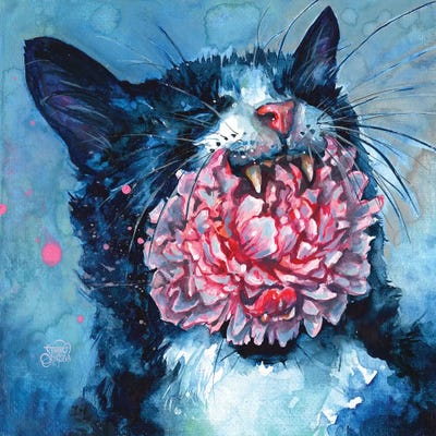 Yawn by Tanya Shatseva metal wall art